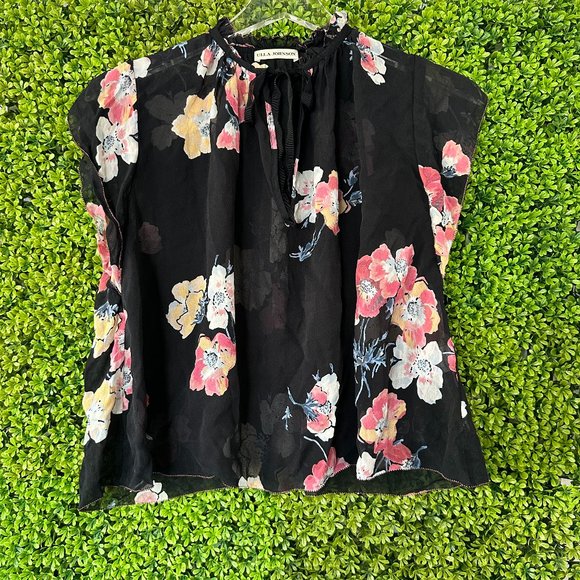 Ulla Johnson Perline Flutter Sleeve Blouse